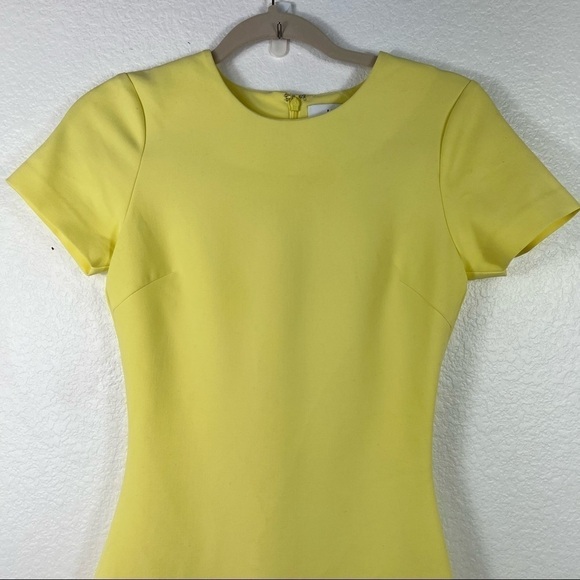 Likely Manhattan Bodycon Mini Dress Bright Yellow size 0 - Picture 3 of 7